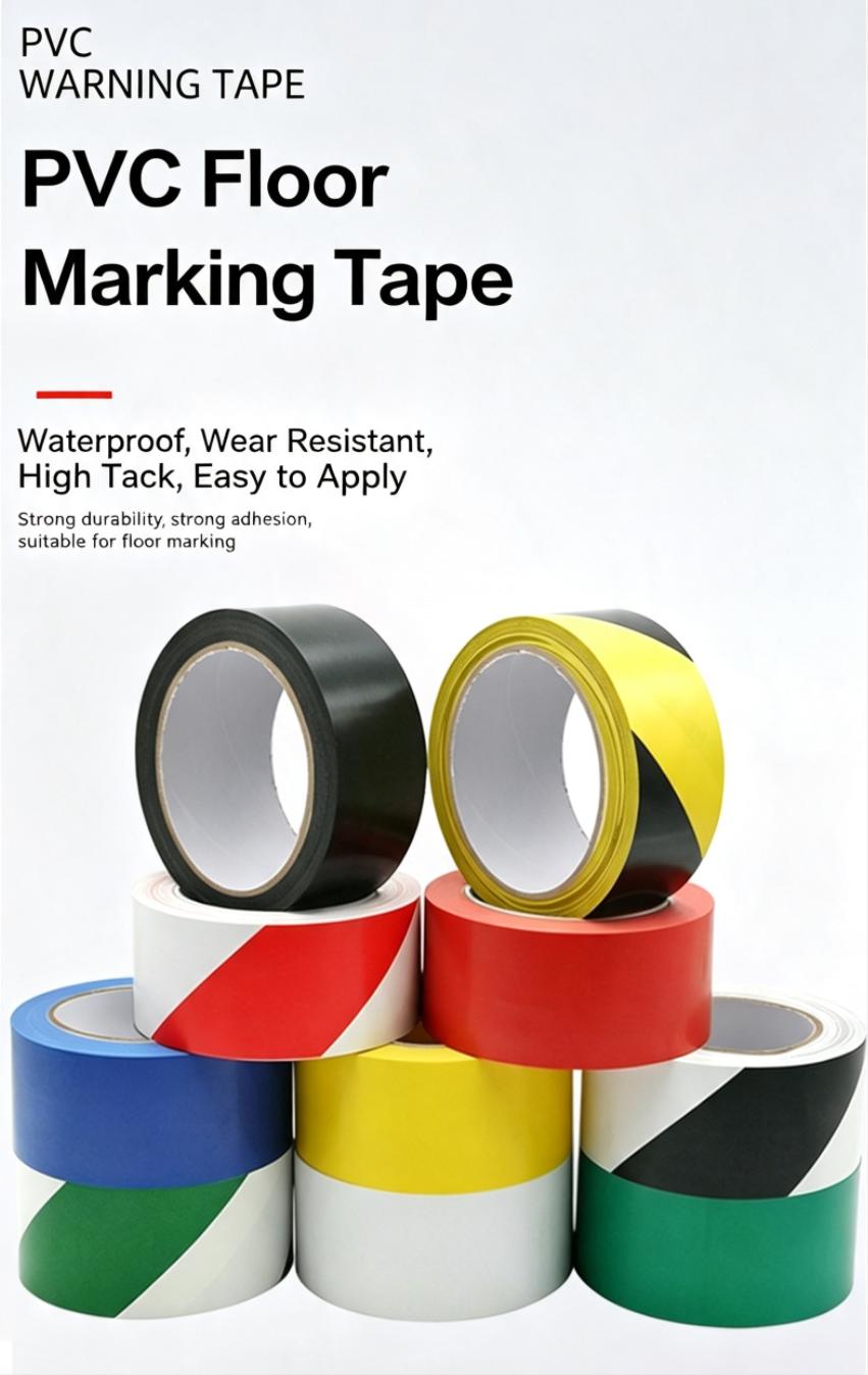 Waterproof Hazard Warning PVC Floor Marking Safety Tape Waterproof Hazard Warning PVC Floor Marking Safety Tape