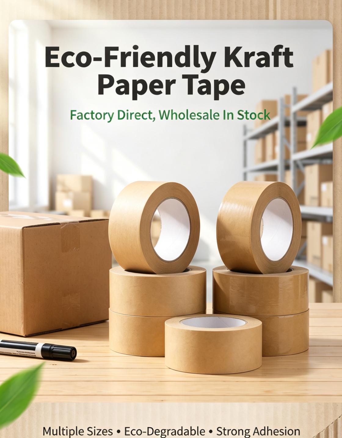 Waterproof PE Coated Self‑Adhesive Brown Kraft Paper