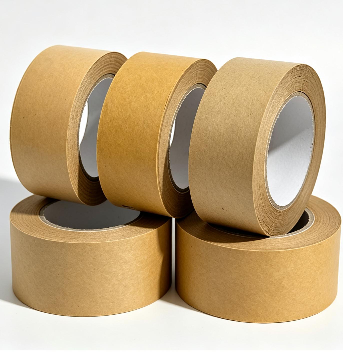 Write‑On Self‑Adhesive Brown Kraft Paper Tape for Packing & Marking