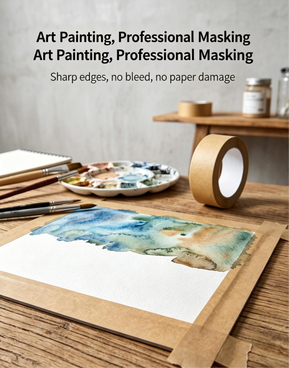 Hand‑Tear Eco‑Friendly Self Adhesive Writeable Brown Kraft Paper Tape Hand‑Tear Eco‑Friendly Self Adhesive Writeable Brown Kraft Paper Tape
