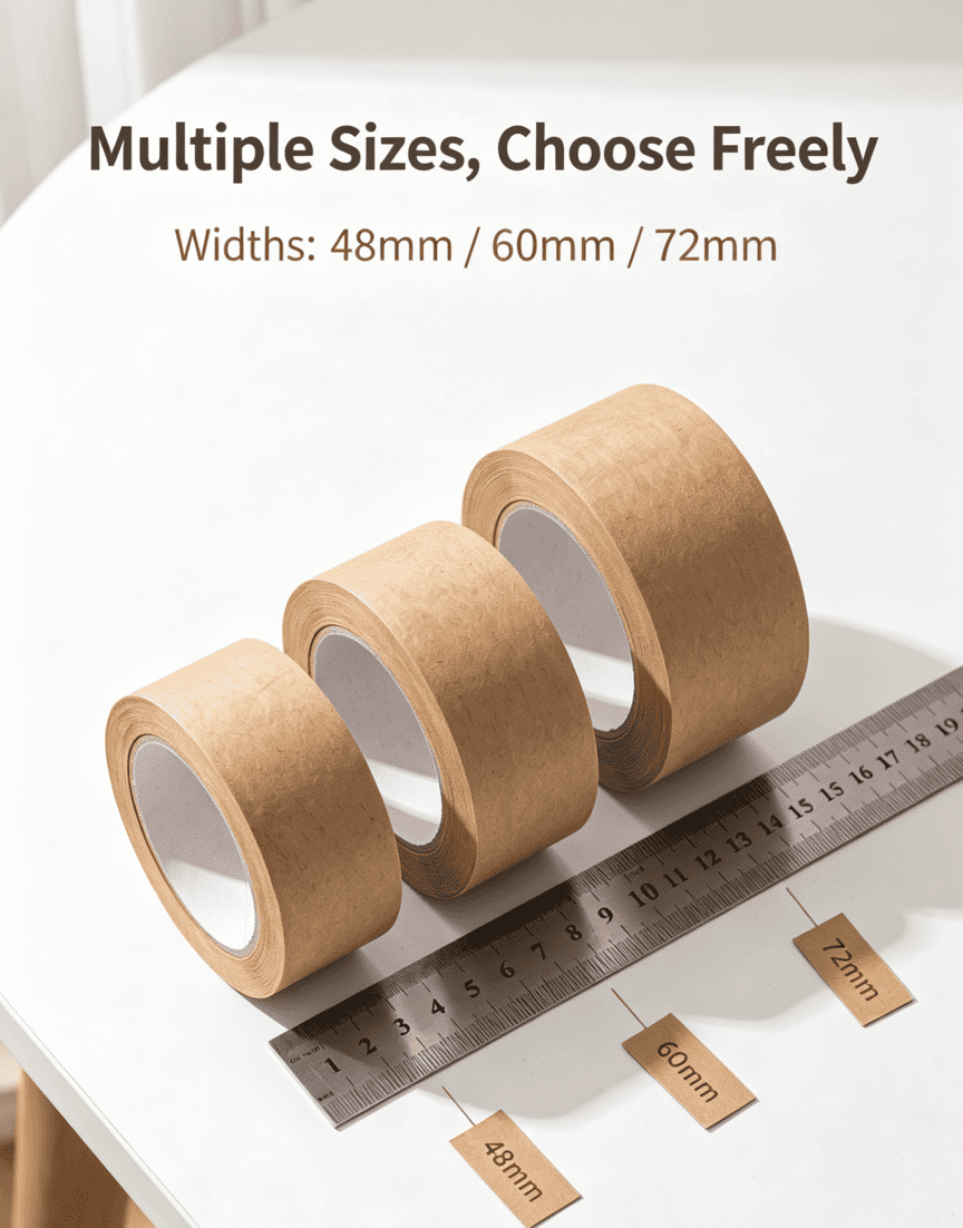 Eco-Friendly Water-Activated Brown Kraft Paper Tape Eco-Friendly Water-Activated Brown Kraft Paper Tape