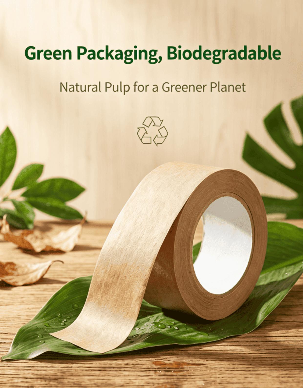 Eco-Friendly Water-Activated Brown Kraft Paper Tape Eco-Friendly Water-Activated Brown Kraft Paper Tape