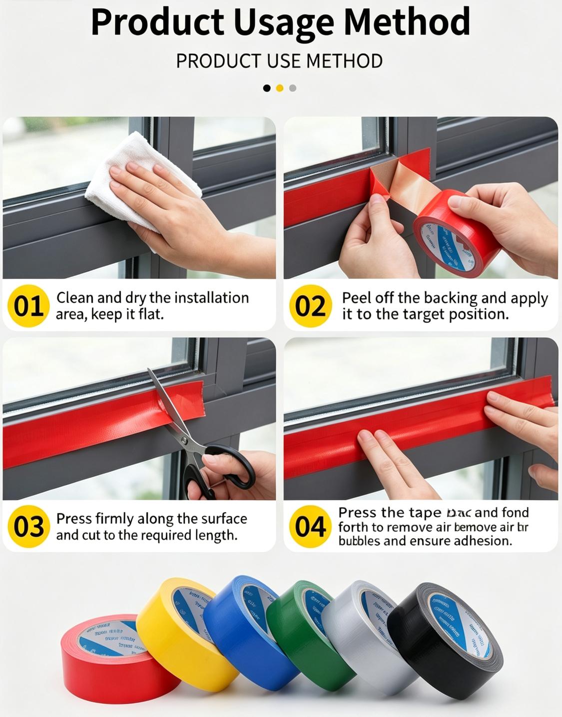Heavy‑Duty Waterproof Gaffer Cloth Duct Tape For Sealing Repairing Bundling Construction Heavy‑Duty Waterproof Gaffer Cloth Duct Tape For Sealing Repairing Bundling Construction
