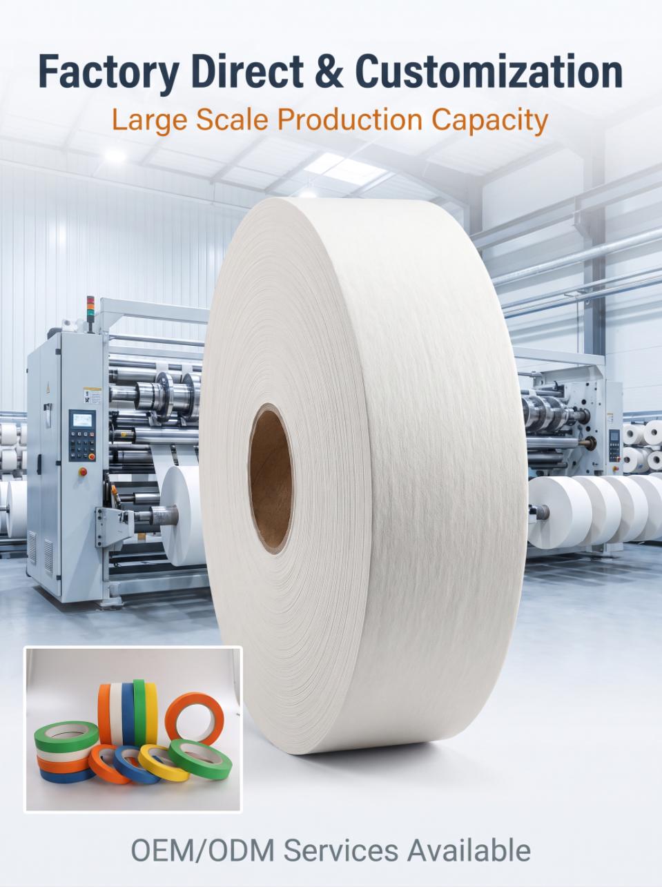 120°C High-Temperature UV-Resistant Crepe Paper Masking Tape 120°C High-Temperature UV-Resistant Crepe Paper Masking Tape