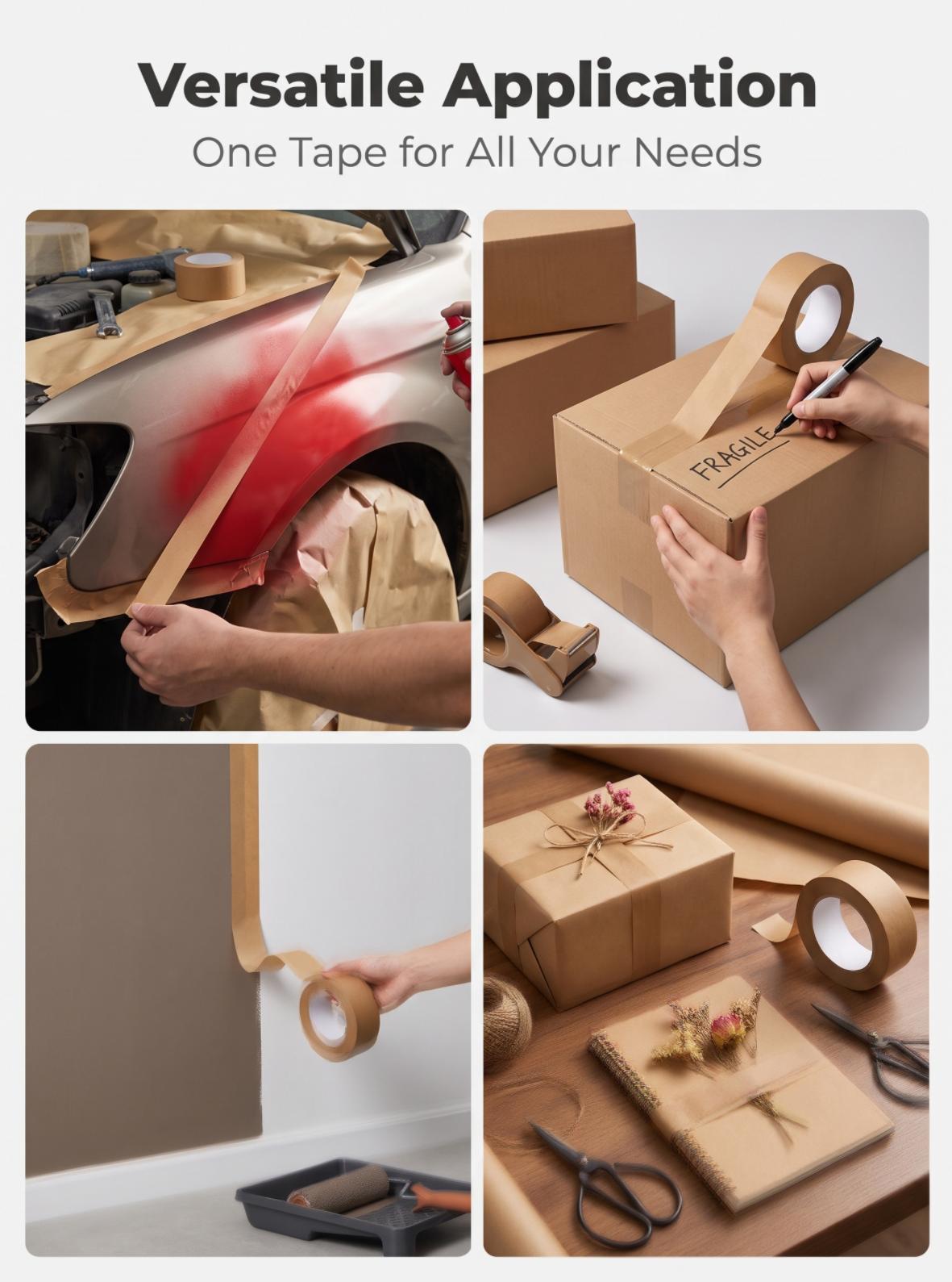 Brown Crepe Paper Masking Tape for Packing & Decoration Brown Crepe Paper Masking Tape for Packing & Decoration