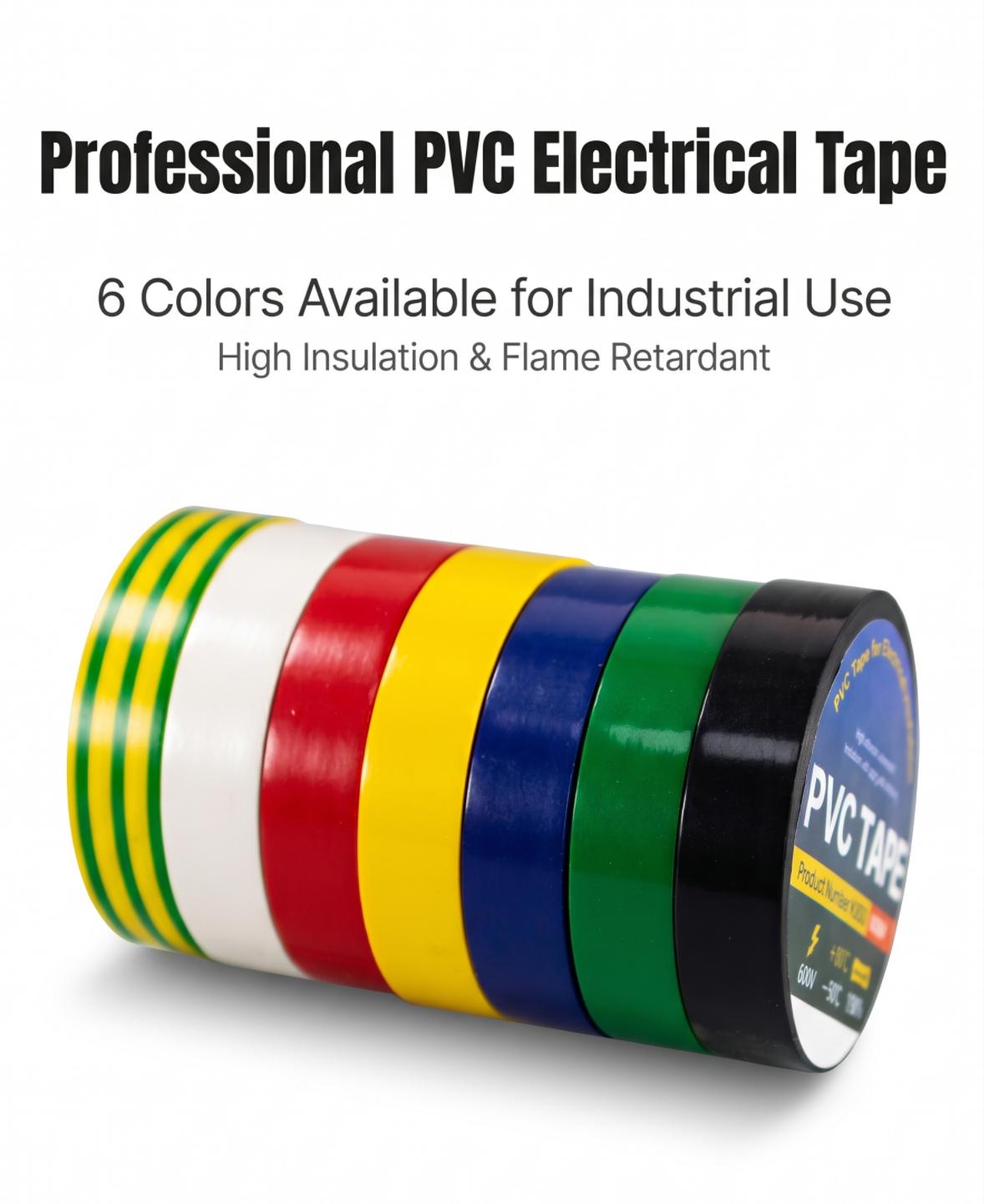 Flame‑retardant PVC Electrical Insulation Tape for Cable Excellent insulation Flame‑retardant PVC Electrical Insulation Tape for Cable Excellent insulation