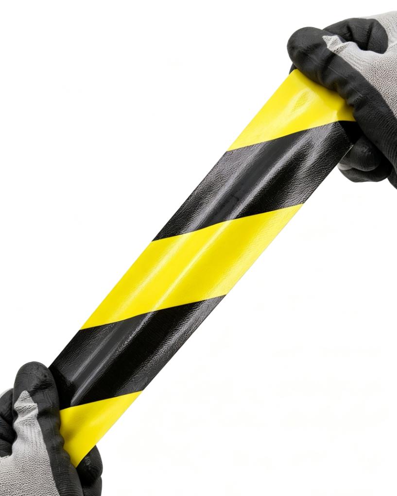Black Yellow Diagonal Stripe Cloth Duct Warning Tape For Floor Safety Marking Black Yellow Diagonal Stripe Cloth Duct Warning Tape For Floor Safety Marking
