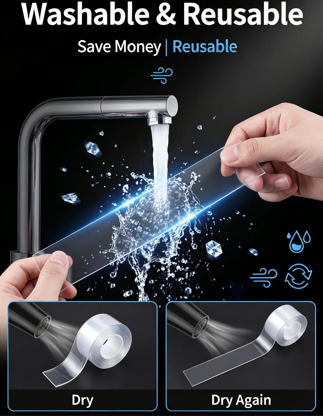 Transparent Double Sided Nano Grip Tape