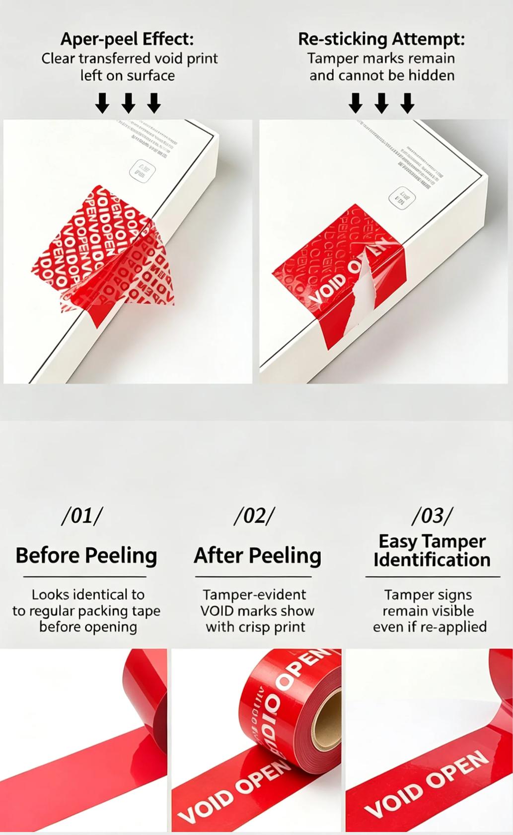 Anti-Counterfeit Sealing Tamper Evident VOID Security Tape Anti-Counterfeit Sealing Tamper Evident VOID Security Tape