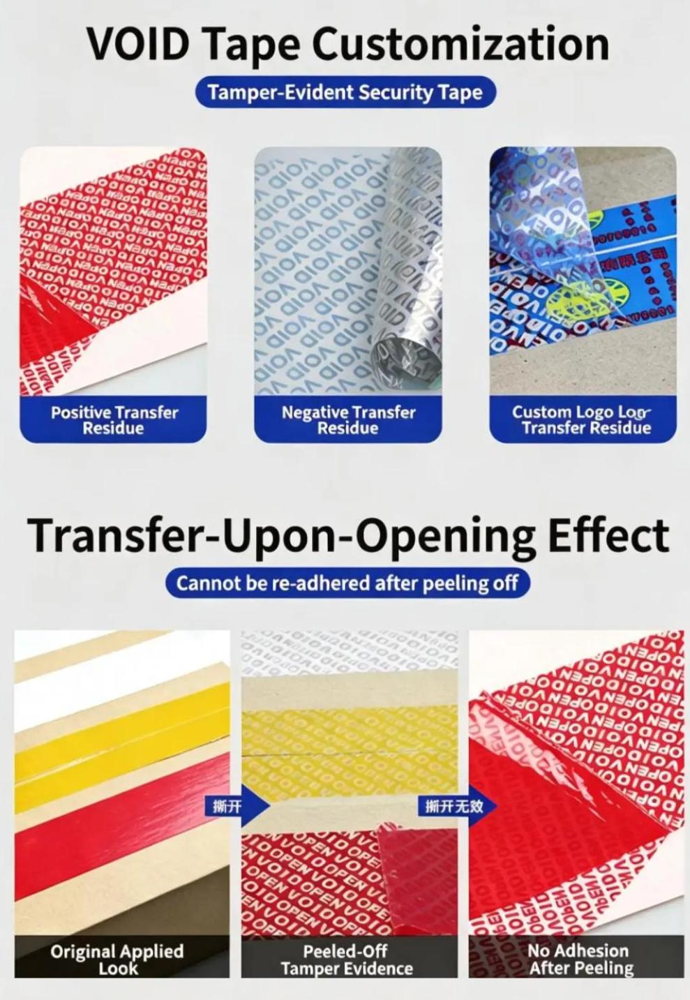 Anti-Counterfeit Sealing Tamper Evident VOID Security Tape Anti-Counterfeit Sealing Tamper Evident VOID Security Tape