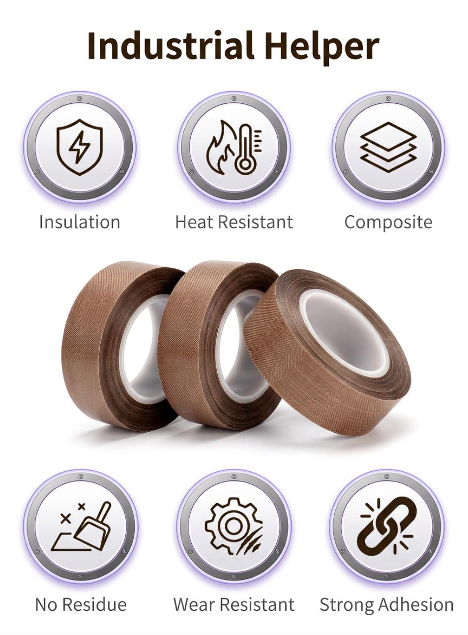 Industrial Machinery PTFE Teflon Heat Resistant Insulating High‑Temperature Adhesive Tape Industrial Machinery PTFE Teflon Heat Resistant Insulating High‑Temperature Adhesive Tape