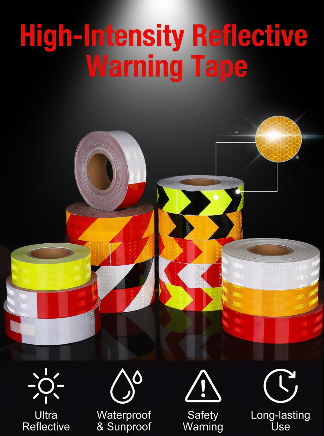 High Visibility PVC Reflective Adhesive Tape for Car Truck Trailer Safety Warning High Visibility PVC Reflective Adhesive Tape for Car Truck Trailer Safety Warning