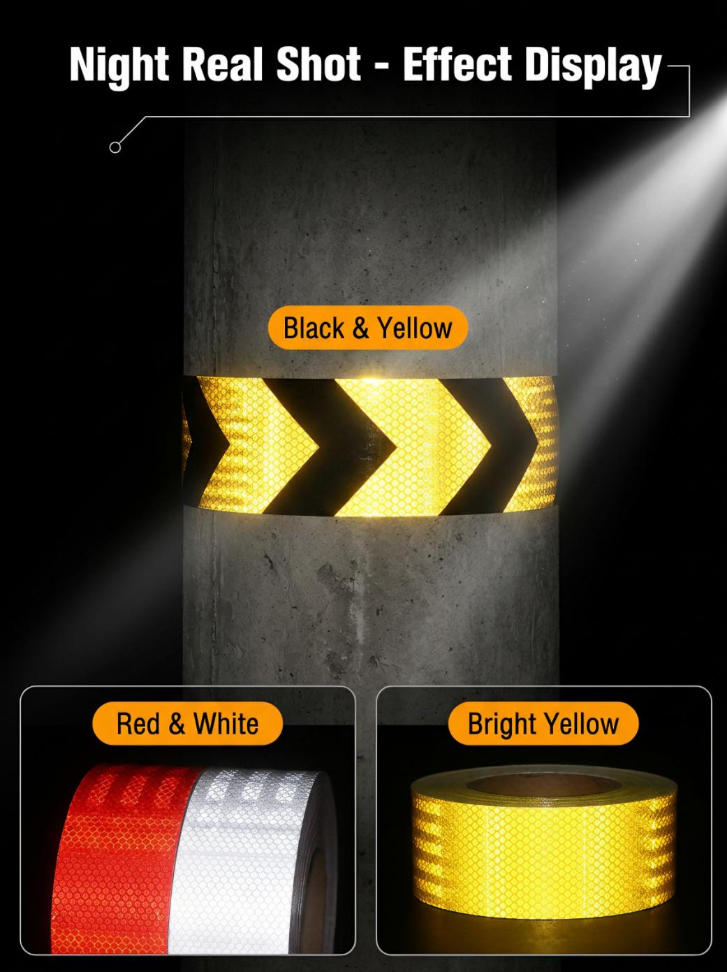 High Visibility PVC Reflective Adhesive Tape for Car Truck Trailer Safety Warning High Visibility PVC Reflective Adhesive Tape for Car Truck Trailer Safety Warning