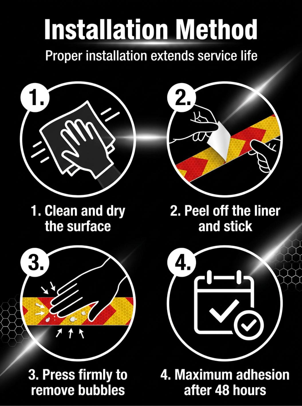 High Visibility PVC Reflective Adhesive Tape for Car Truck Trailer Safety Warning High Visibility PVC Reflective Adhesive Tape for Car Truck Trailer Safety Warning