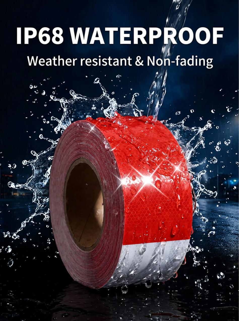PET Reflective Film Tape Waterproof Durable Safety Warning Reflective Sticker Tape PET Reflective Film Tape Waterproof Durable Safety Warning Reflective Sticker Tape
