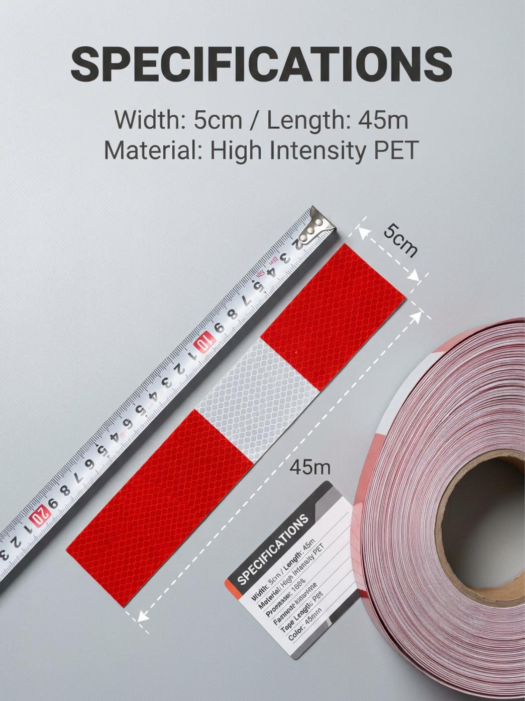 PET Reflective Film Tape Waterproof Durable Safety Warning Reflective Sticker Tape PET Reflective Film Tape Waterproof Durable Safety Warning Reflective Sticker Tape