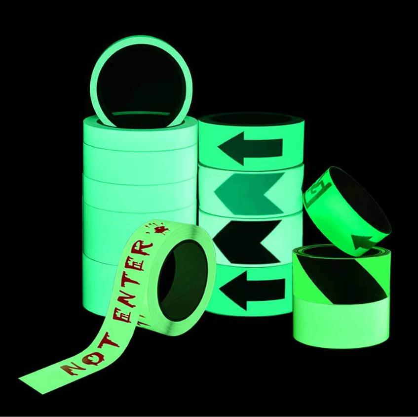 Self-Adhesive Photoluminescent Safety Warning Tape Glow in the Dark Self-Adhesive Photoluminescent Safety Warning Tape Glow in the Dark
