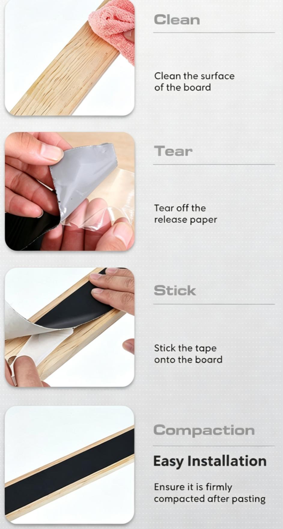 Self‑Adhesive Deck Joist Flashing Tape for Wood Beams Screw Hole Sealing Self‑Adhesive Deck Joist Flashing Tape for Wood Beams Screw Hole Sealing