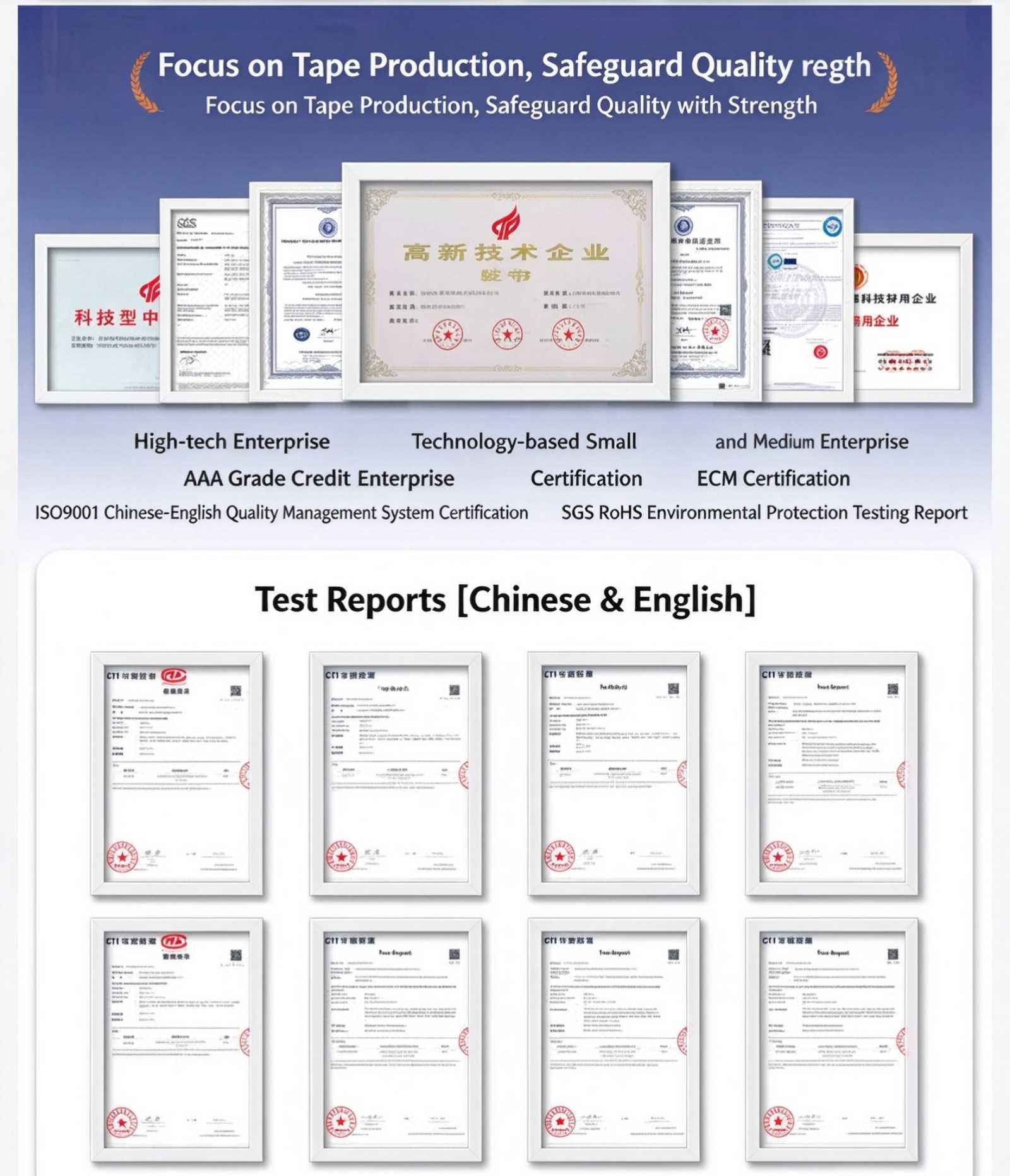 Certifications & Test Reports